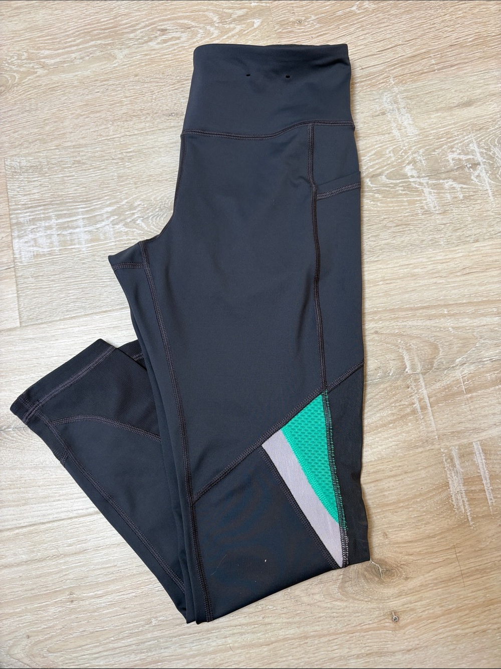 Fila Sport Active Dark Gray Leggings with Side Legging Netting